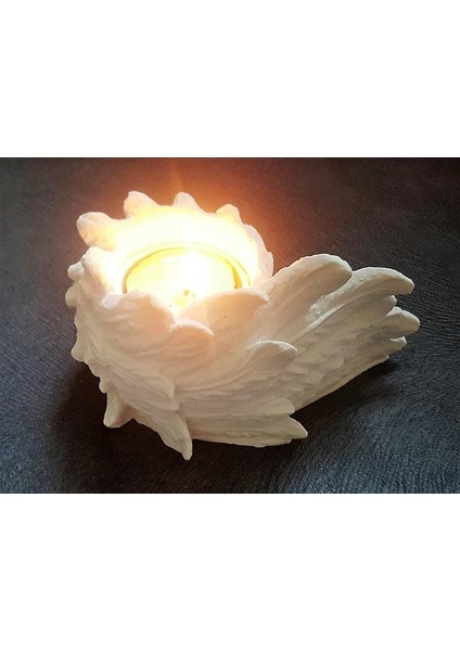 13cm Kanat Tealight Mumluk Silikon Kalıp K-493, Polyester Taş Tozu Alçı Kalıbı fırsatları