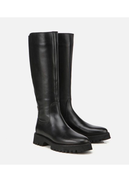 01CIH313340A100 KADIN Deri Siyah Lastik Detaylı Binici Düz Çizme fiyatları