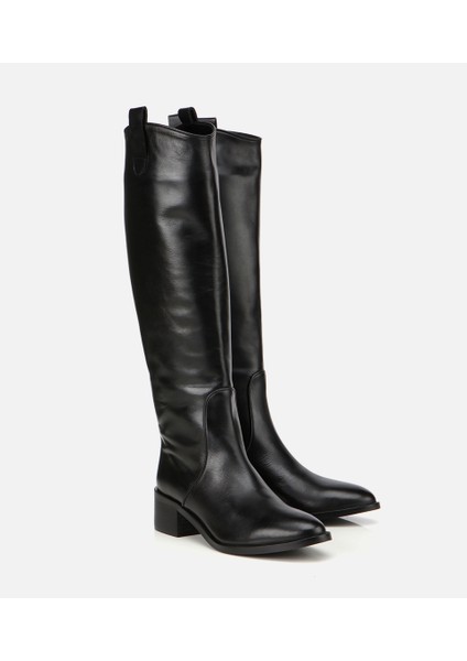 01CIH313360A100 KADIN Deri Siyah Binici Uzun Düz Çizme fiyatları