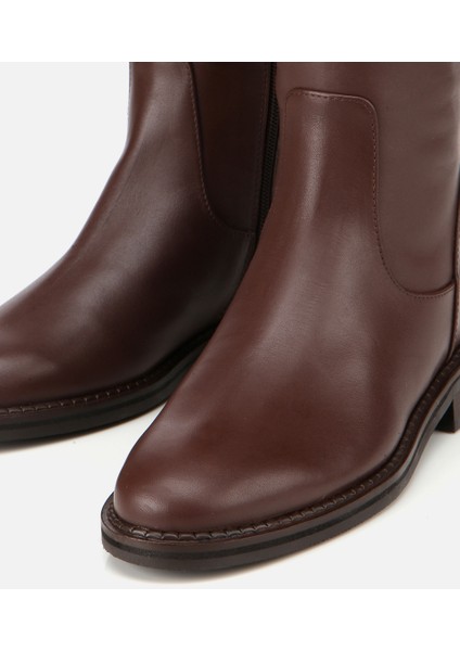 01CIH313330A420 KADIN Deri Kahverengi Lastik Detaylı Binci Düz Çizme indirimleri