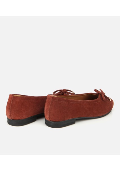 01AYH315440A440 KADIN Süet Deri Kahverengi/kiremit Fiyonk Detaylı Babet fırsatları