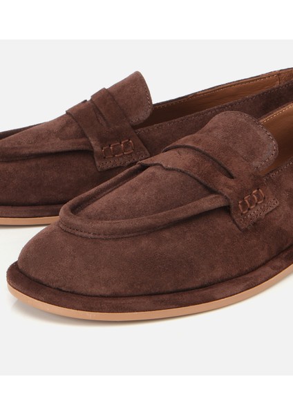 01AYH313280A480 KADIN Deri Kahverengi Yumuşak Dokulu Günlük Loafer modelleri
