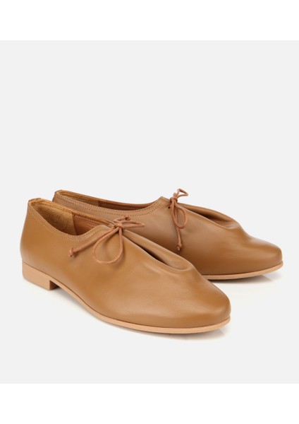 01AYH315430A340 KADIN Deri Açık Kahverengi Yumuşak Bağcıklı Babet fiyatları