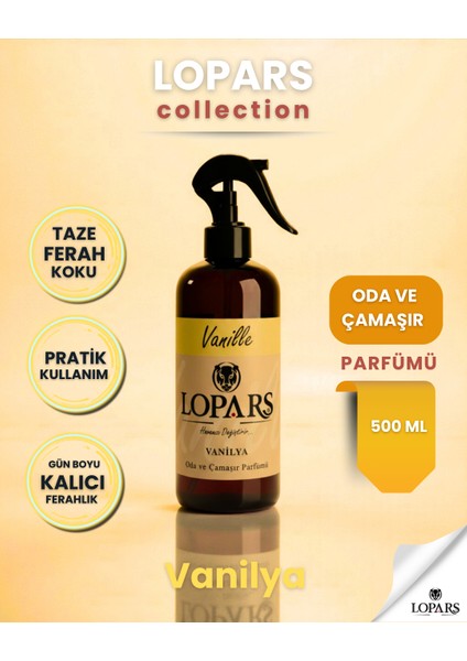 Vanilya 500 ml Oda ve Çamaşır Parfümü (Oda Kokusu)