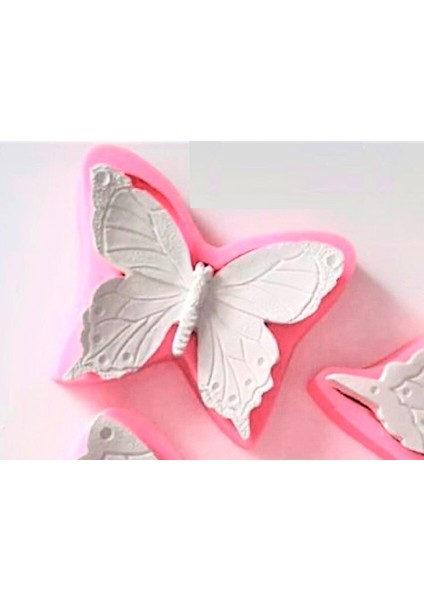 13cm Kelebek Silikon Kalıp K-495, Polyester Mum Kokulu Taş Sabun Alçı Kalıbı