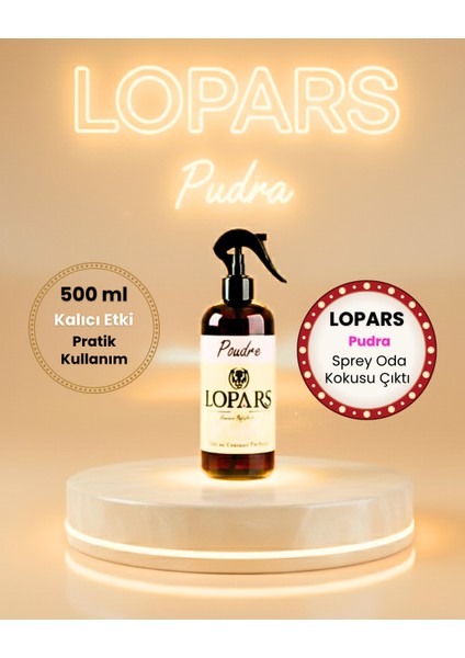 Pudra 500 ml Oda ve Çamaşır Parfümü (Oda Kokusu)