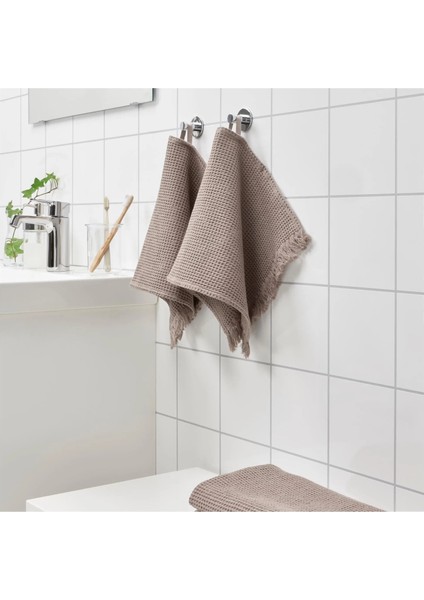 Vallasan El Havlusu Açık Gri Kahverengi 30 x 50 cm modelleri