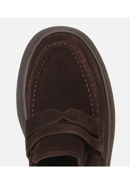 01AYH315720A480 KADIN Süet Deri Kahverengi Dolgu Topuklu Günlük Loafer indirimleri