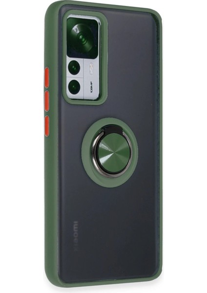 CPT16 Xiaomi Mi 12T Pro Kılıf Montreal Yüzüklü Silikon Kapak - Yeşil fiyatları