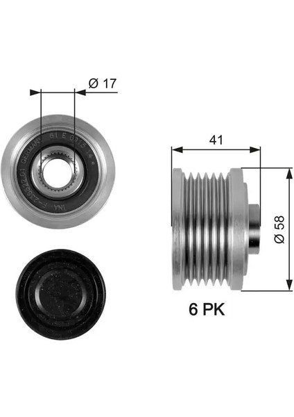 OAP7052 Alternator Kasnagi 12759596 77363948 77364725