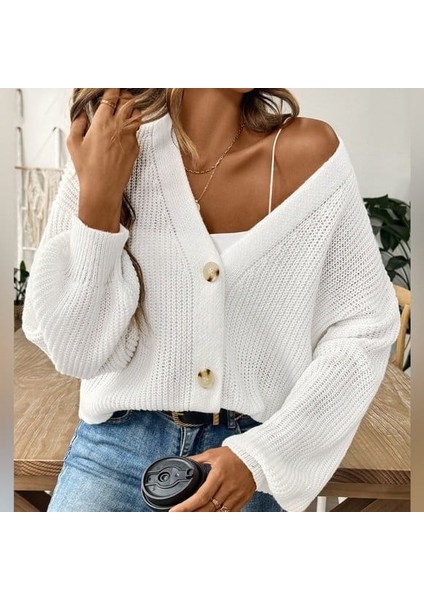 Düğme Detay Triko Bluz fırsatları