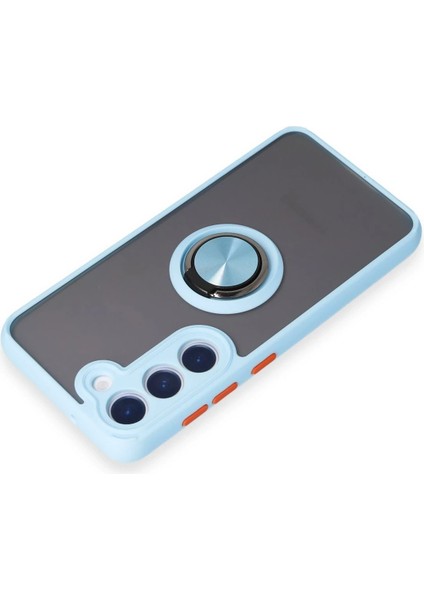 CPT16 Samsung Galaxy S23 Kılıf Montreal Yüzüklü Silikon Kapak - Buz Mavi indirimleri