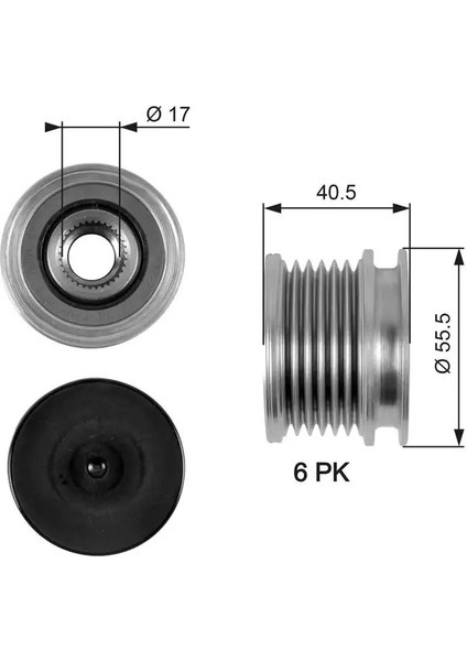 OAP7060 Alternator Kasnagi A6111500160 A6111500215 A6111550215