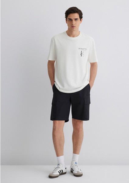 Siyah Kargo Şort 0410262-900