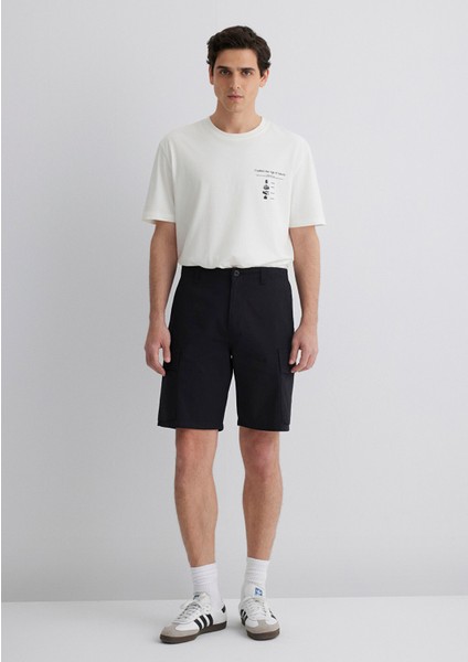 Siyah Kargo Şort 0410262-900