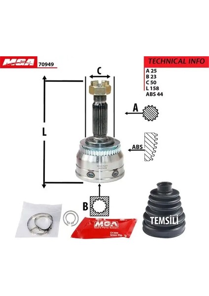 70949 Dis Aks Kafasi 4950017100