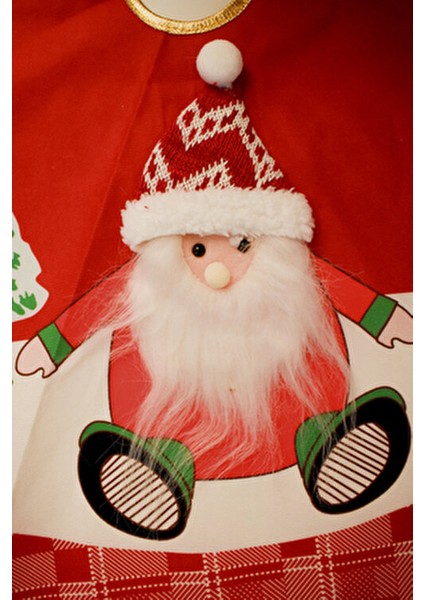 Lüx Yılbaşı Ağacı Eteği Kırmızı Renkli Noel Süsü 78 cm Dekoratif Ağaç Örtüsü modelleri