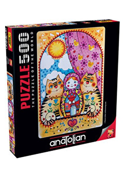 Matruşka 500 Parçalık Puzzle Aile Bireyleri İçin Eğlenceli Aktivite 48 x 33 cm fırsatları