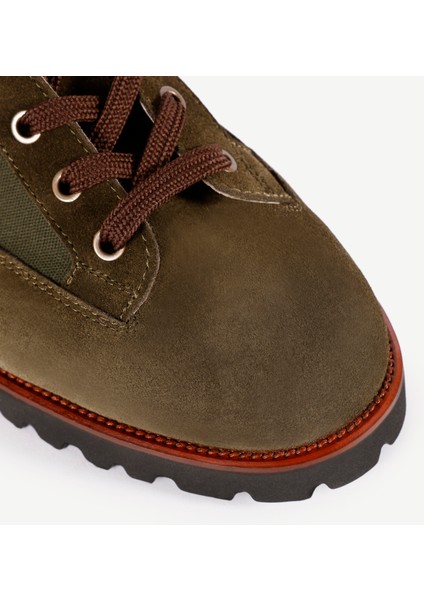 Retro Kalın Tabanlı Deri Bot