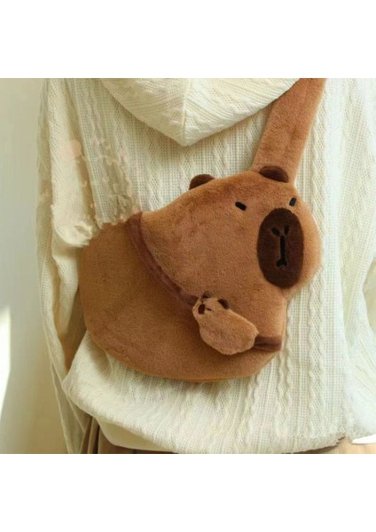 Capybara Capybara Peluş Çanta Messenger Çanta Dolması Karikatür Capybara Peluş Göğüs Çanta Moda Hayvan Capybara Çanta Çocuk Doğum Günü Hediyesi (Yurt Dışından) indirimleri