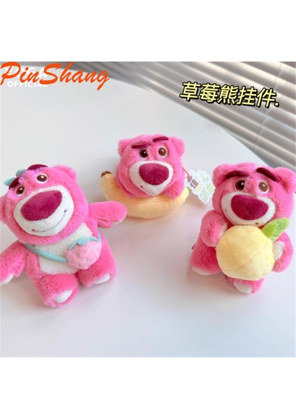 Pinshang Lotso Ayı Anime Peluş Anahtarlık Kolye Karikatür Anime Dolması Bebek (Yurt Dışından)