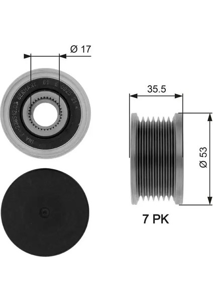 OAP7110 Alternator Kasnagi 7701062985