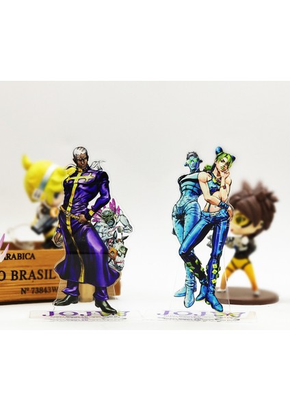 Jojo Jojo'nun Tuhaf Macera Taş Okyanus Jolyne Kujo Enrico Pucci Akrilik Standı Şekilli Kalıp Plaka Tutucu Kek Topper Anime (Yurt Dışından) modelleri