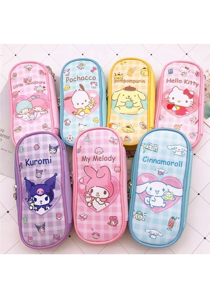 Kawaii Sanrio Yaratıcı Kırtasiye Kutusu Kalem Çantası Karikatür My Melody Cinnamoroll Hello Kitty Kuromi Büyük Kapasiteli Kalem Çantası (Yurt Dışından) modelleri