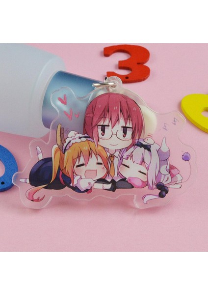 Anime Kobayashi San Ejderha Hizmetçi Tooru Kanna Kamui Akrilik Kolye Şekil Anahtarlık Anahtarlık Koleksiyon Model Oyuncak Hediyeler Cosplay (Yurt Dışından)