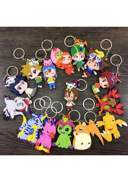 Digimon Şekil Oyuncaklar Agumon Gabumon Koromon Tanemon Gomamon Piyomon Patamon Yagamı Taıchı Bebekler Anahtarlık Kolye (Yurt Dışından) modelleri