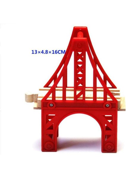 Edwone Her Türlü Köprü Ahşap Manyetik Tren Kayın Ahşap Demiryolu Rayı Aksesuarları Fit Ahşap Biro Parçalar (Yurt Dışından)