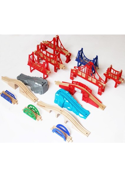 Edwone Her Türlü Köprü Ahşap Manyetik Tren Kayın Ahşap Demiryolu Rayı Aksesuarları Fit Ahşap Biro Parçalar (Yurt Dışından) modelleri