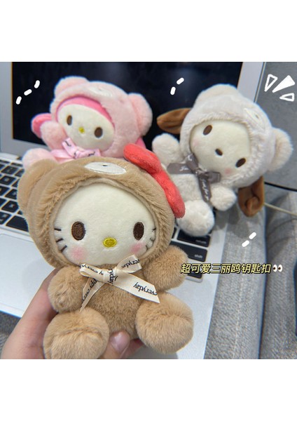 Güzel Sanrio Peluş Bebek Anahtarlık Ins Kız Kalp Çanta Kolye Hediye (Yurt Dışından)