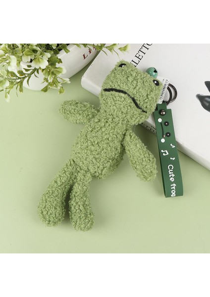 Yeşil Kurbağa Peluş Bebek Anahtarlık Kolye Moda Çanta Süsleri Anahtarlık Tutucu (Yurt Dışından)