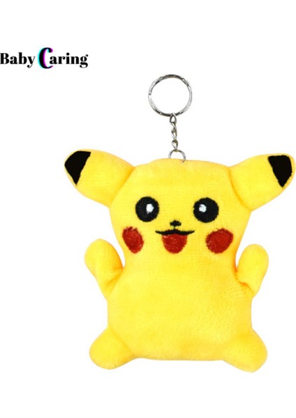 Peluş Süs Sevimli Şekil Ince Işçilik Sarı Pikachu Anime Bebek Kolye Anahtar Için (Yurt Dışından)