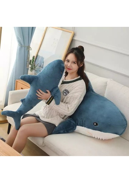 Büyük Boy 35CM/75CM Yumuşak Karikatür BT21 Uyku Yastığı Sevimli Balina Köpekbalığı Peluş Bebek Oyuncakları Çocuklar Için Erkek Bebek Kız Doğum Günü Hediyesi Mavi Gri (Yurt Dışından) modelleri