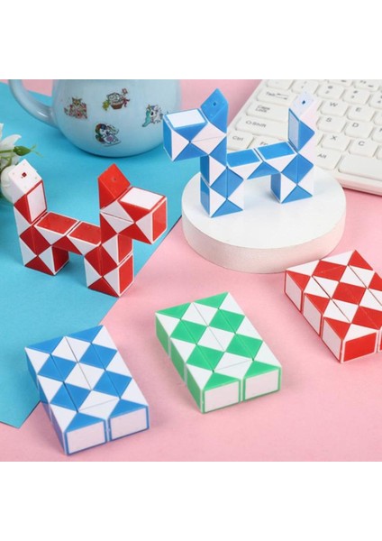 24 Bölüm Bulmaca Katlanabilir Sihirli Cetvel Çocuk Katlanır Deformasyon Sihirli Küp Podazz (Yurt Dışından)