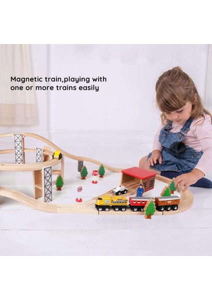 Ahşap Tren Rayları Aksesuarları Tren Demiryolu Ahşap Trenlerle Uyumlu Ahşap Raylar Tüm Marka Trenlerle Demiryolu Dropshipping (Yurt Dışından) fırsatları