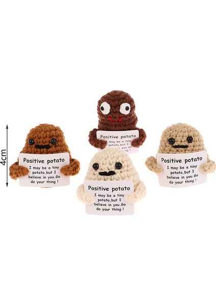 Komik Pozitif Patates Sevimli Yün Örgü Bebek Pozitif Kart Onay Kartları ile Komik Örme Patates Bebek Noel Masası Aksesuarı (Yurt Dışından) indirimleri