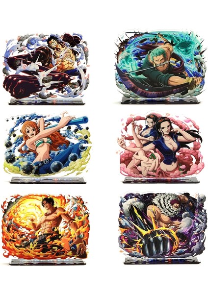 Tek Parça Savaş Luffy Zoro Nami Robin Ace Katakur Charlotte Akrilik Standı Şekilli Kalıp Çift Taraflı Plaka Tutucu Topper Anime (Yurt Dışından) fiyatları