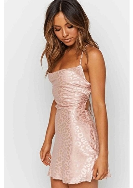 Sırt Dekolteli Saten Gecelik