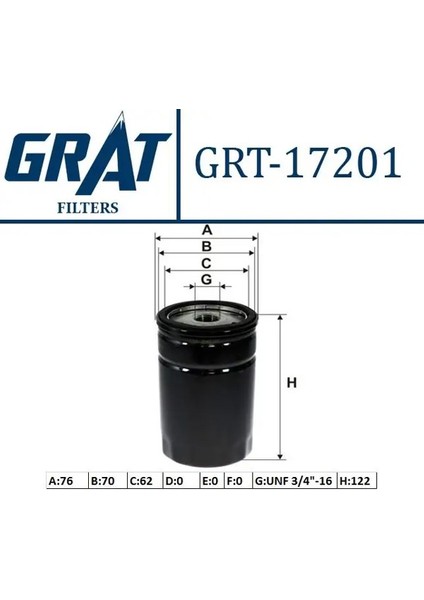 17201 Yag Filtresi 978M6714B4A