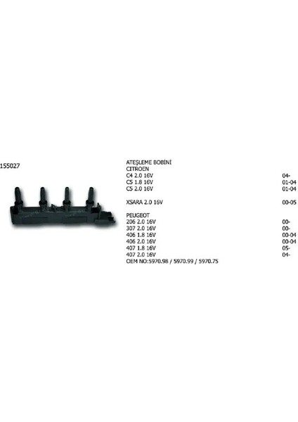 1550272 Bobin 597075 597080 597098