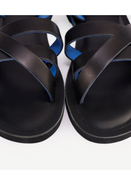 Renkli Astarlı Deri Sandalet