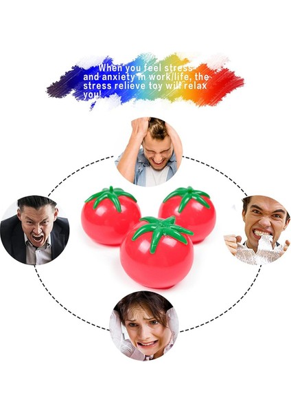Domates Oyuncakları Stres Yapışkan Toplar Yavaş Yükselen Squishy Top Anti-Stres Figet (Yurt Dışından) indirimleri