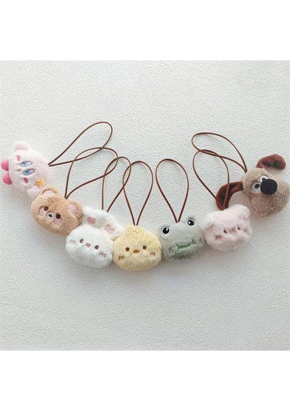 Sevimli Karikatür Hayvan Peluş Kolye Dolması Ayı Kurbağa Anahtarlık Anti-Kayıp Mark Adı Etiketi Anahtarlık Çocuklar Okul Çantası Kolye (Yurt Dışından) fiyatları