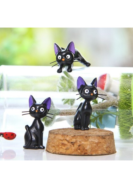 Miyazaki Studio Ghibli Miyazaki Kiki'nin Teslimat Hizmeti Kiki Modeli Kedi Pvc Dıy Mikro Tüm Maç Manzara Bahçe Peyzaj Bebek (Yurt Dışından) fırsatları