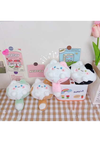 Sevimli Peluş Kolye Gıcırdayan Kedi Anahtarlık Kawaii Şişman Vücut Kedi Kolye Yumuşak Dolması Bebek Anahtarlık Sırt Çantası Takılar Kızlar Için Hediye (Yurt Dışından)