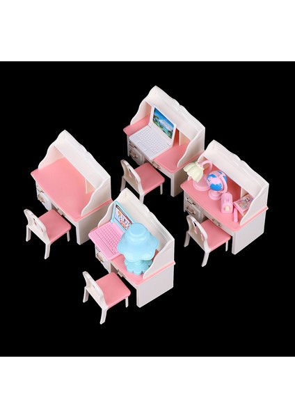 Bebek Oyun Bebek Evi Mobilya Masa + Lamba + Dizüstü Bilgisayar + Sandalye Aksesuarları 1/6 Bebek Için Cologo (Yurt Dışından) fırsatları