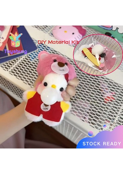 Çilek Ayı Kt Kedi Peluş Bebek El Yapımı Dıy Malzeme Çanta Ev Yapımı Tükürmek Kabarcık Squeak Karikatür (Yurt Dışından)